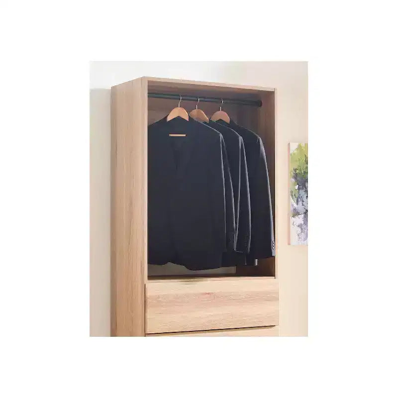 Sistema modulare per cabina armadio in legno da 81 cm con quattro cassetti
