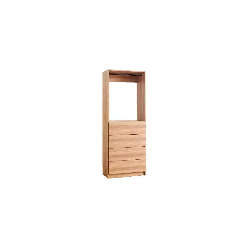 Sistema modulare per cabina armadio in legno da 81 cm con quattro cassetti