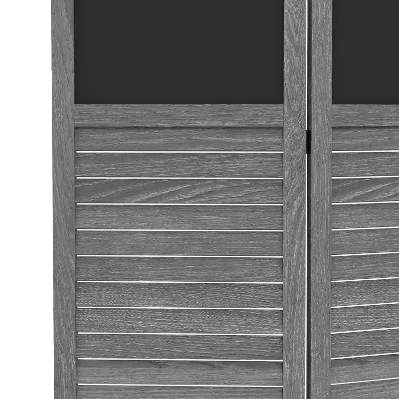 Divisorio pieghevole a 4 pannelli con lavagna, paravento autoportante per casa o ufficio, grigio