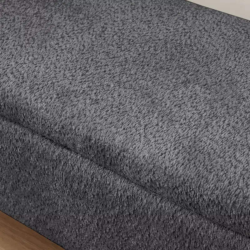 Panca ottomana grande contenitore, seduta multiuso con contenitore nascosto per soggiorno, camera da letto o ingresso, grigia