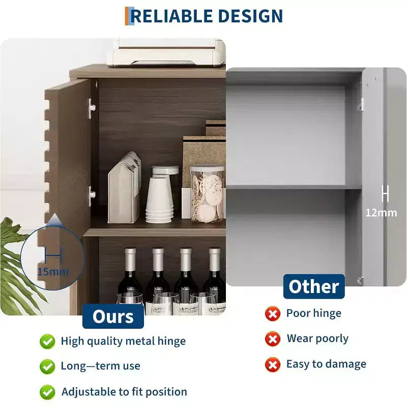 Mobile Contenitore a Tre Livelli in Legno, Organizzatore Durevole in Truciolato con Ripiani Multistrato, Design Compatto per Ufficio o Casa