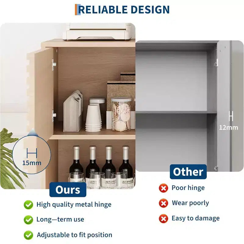 Mobile Contenitore a Tre Livelli in Legno, Organizzatore Durevole in Truciolato con Ripiani Multistrato, Design Compatto per Ufficio o Casa