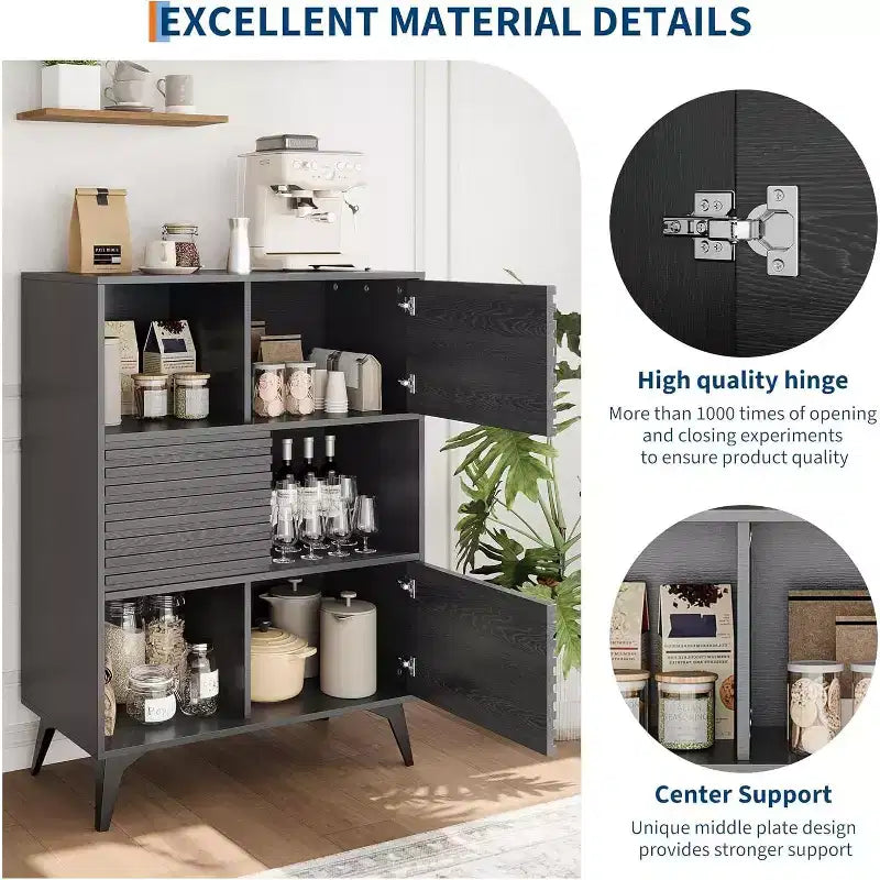 Mobile Contenitore a Tre Livelli in Legno, Organizzatore Durevole in Truciolato con Ripiani Multistrato, Design Compatto per Ufficio o Casa