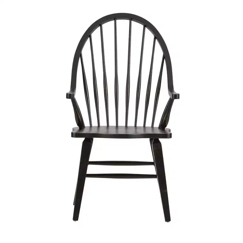 Liberty Furniture, Hearthstone Ridge Windsor Back Arm Chair - Nero Tabacco