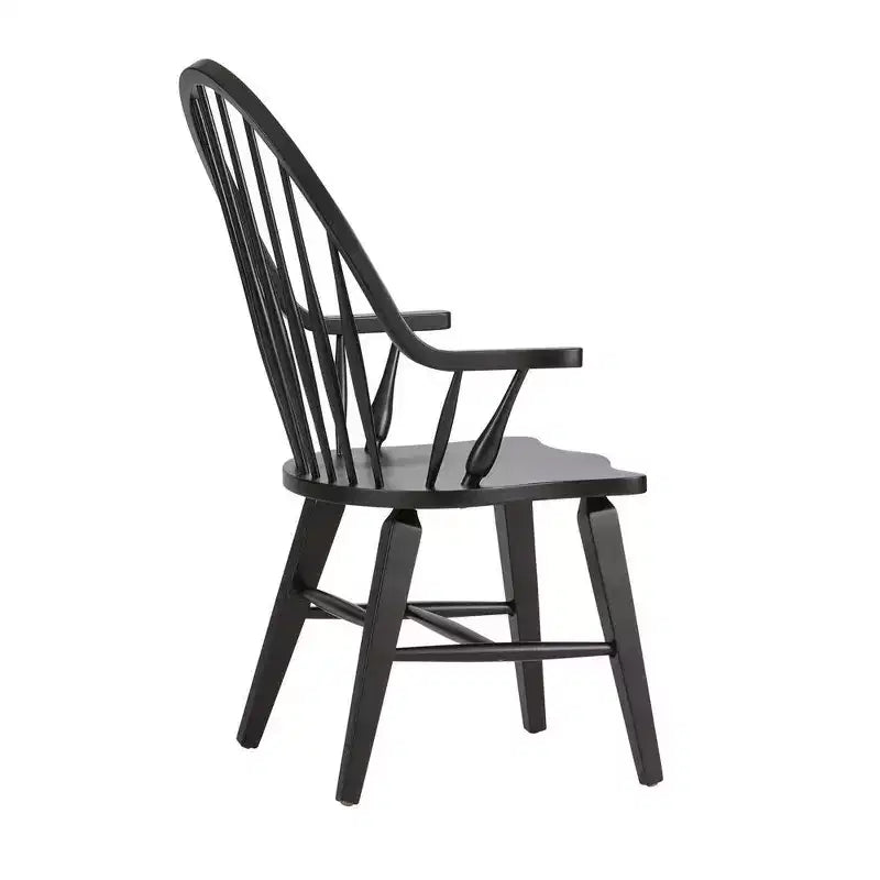 Liberty Furniture, Hearthstone Ridge Windsor Back Arm Chair - Nero Tabacco