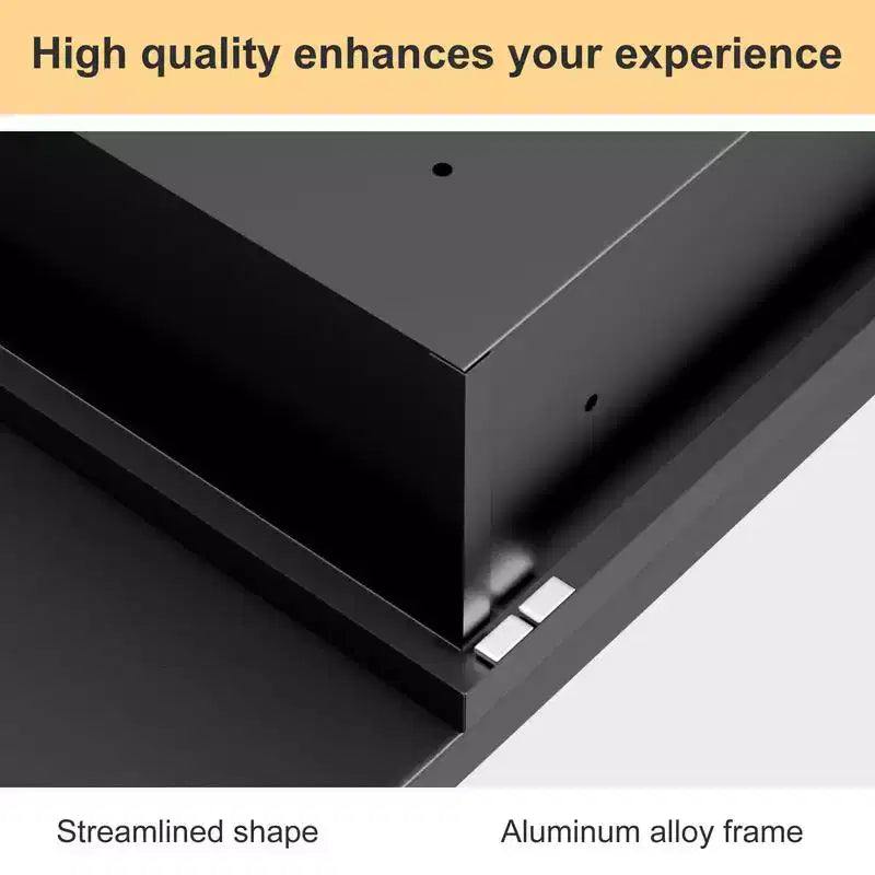 PexFix 36 x 24 Mobiletto da Bagno con Specchio, Cornice in Acciaio Inossidabile e 2 Ripiani Regolabili, Armadietto a Muro con Specchio Rettangolare a Incasso, Nero