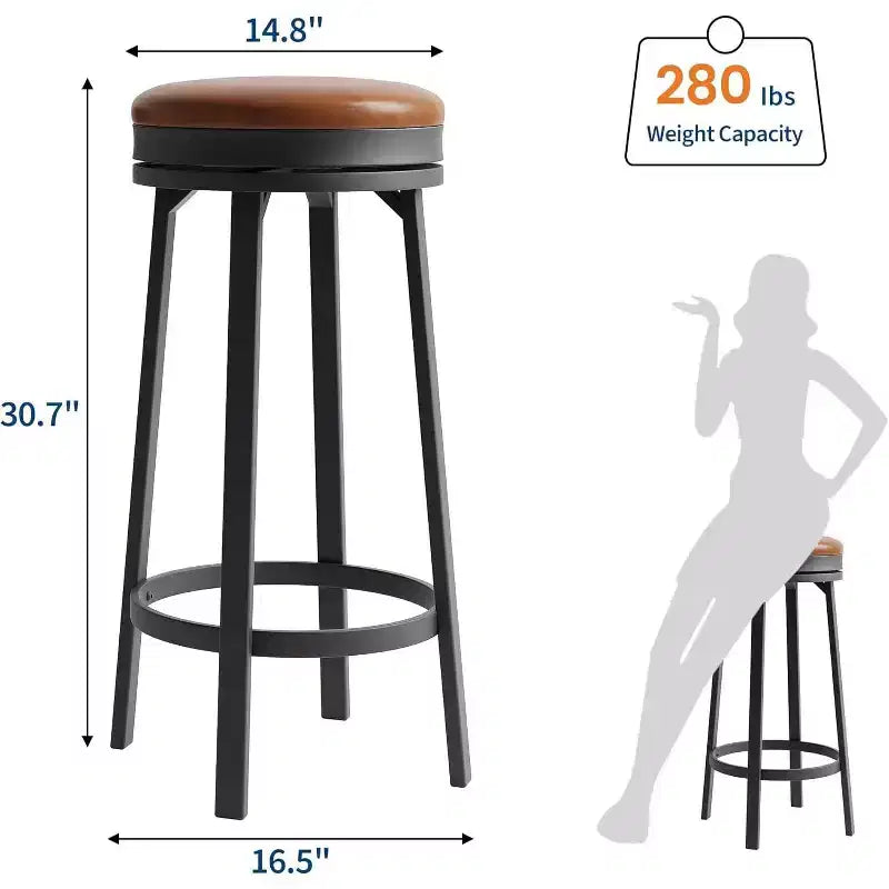 Set di 4 moderni sgabelli da bar girevoli