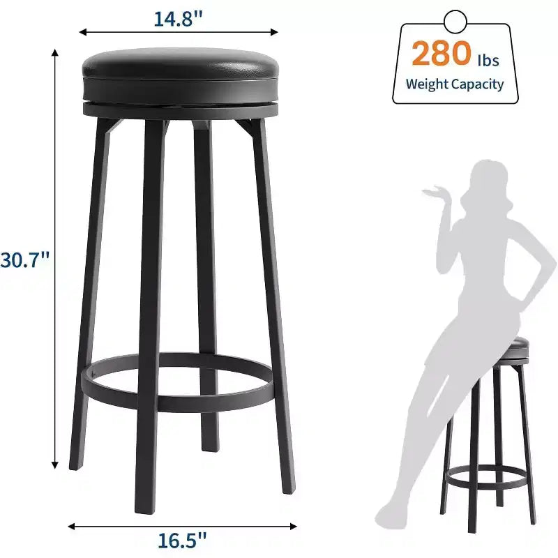 Set di 4 moderni sgabelli da bar girevoli