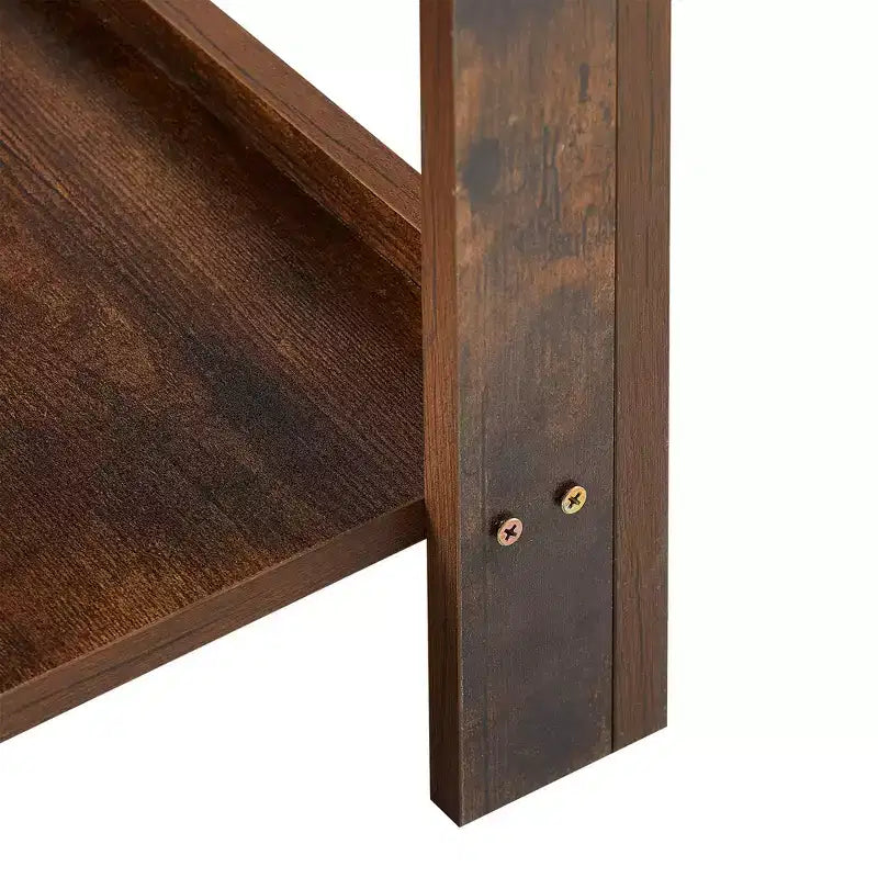 Comodino rustico in rattan con cassetto e ripiano aperto, tavolino da notte per camera da letto