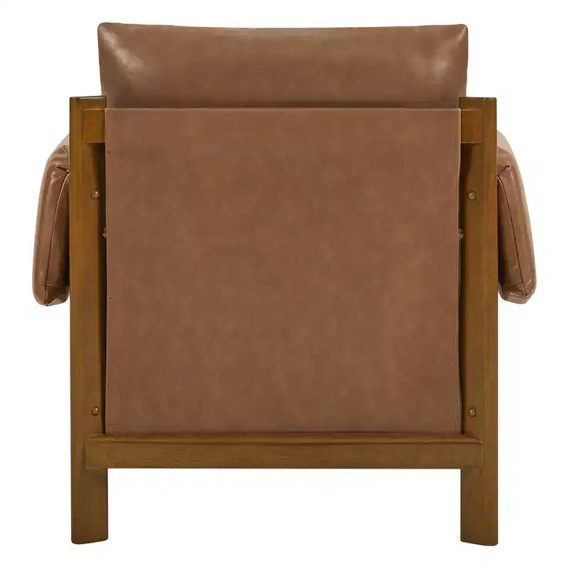Poltrona d'accento imbottita Mid-Century con gambe in legno massello di Hevea, tessuto in lino, grigio tenue