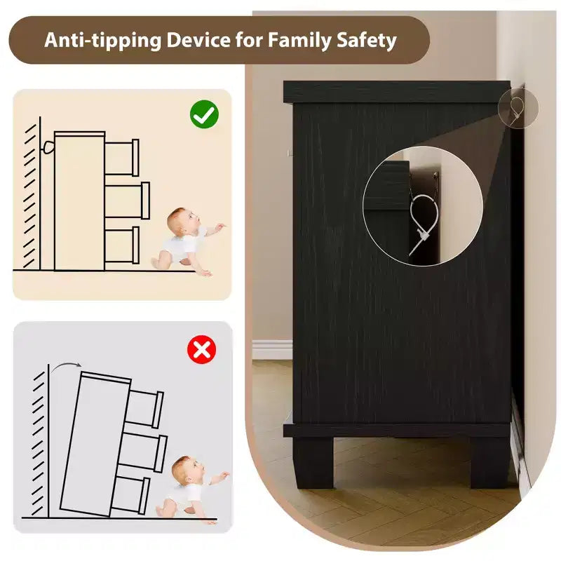 Cassettiera in legno a 7 cassetti per camera da letto, Comò con maniglie in metallo, Organizer per soggiorno, armadio, ingresso, cameretta, Elegante e funzionale