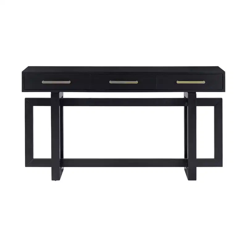 GDFStudio Allen Tavolino Consolle Elegante con Tre Cassetti, in Stile U