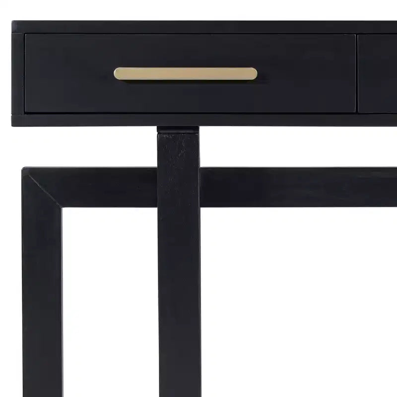 GDFStudio Allen Tavolino Consolle Elegante con Tre Cassetti, in Stile U