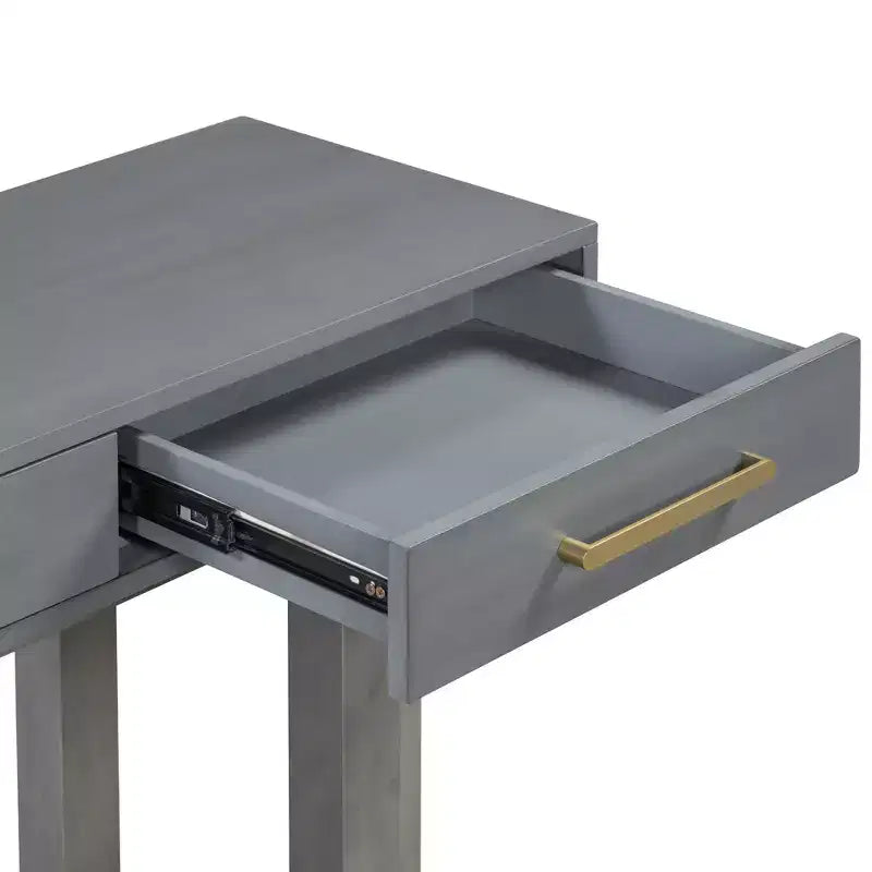 GDFStudio Allen Tavolino Consolle Elegante con Tre Cassetti, in Stile U