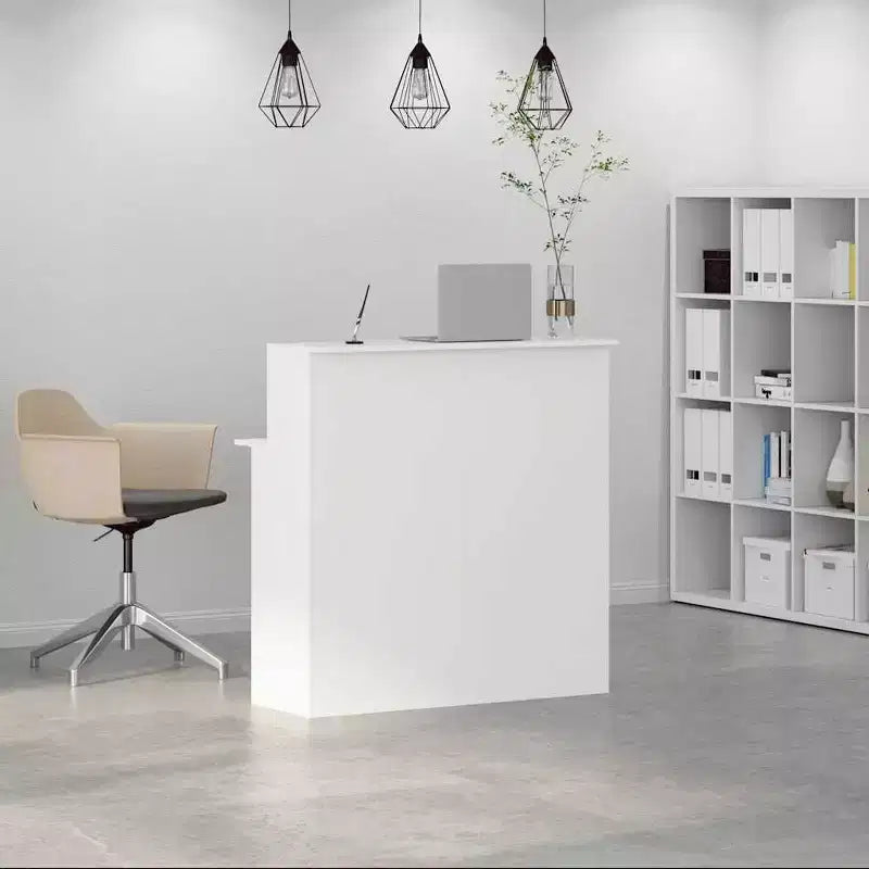 vidaXL Banco reception bianco in legno multistrato Banco reception standard