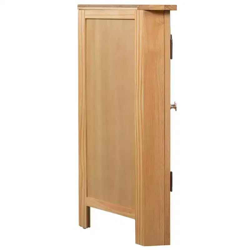 vidaXL Mobile angolare marrone in legno massello di quercia e MDF con impiallacciatura di quercia