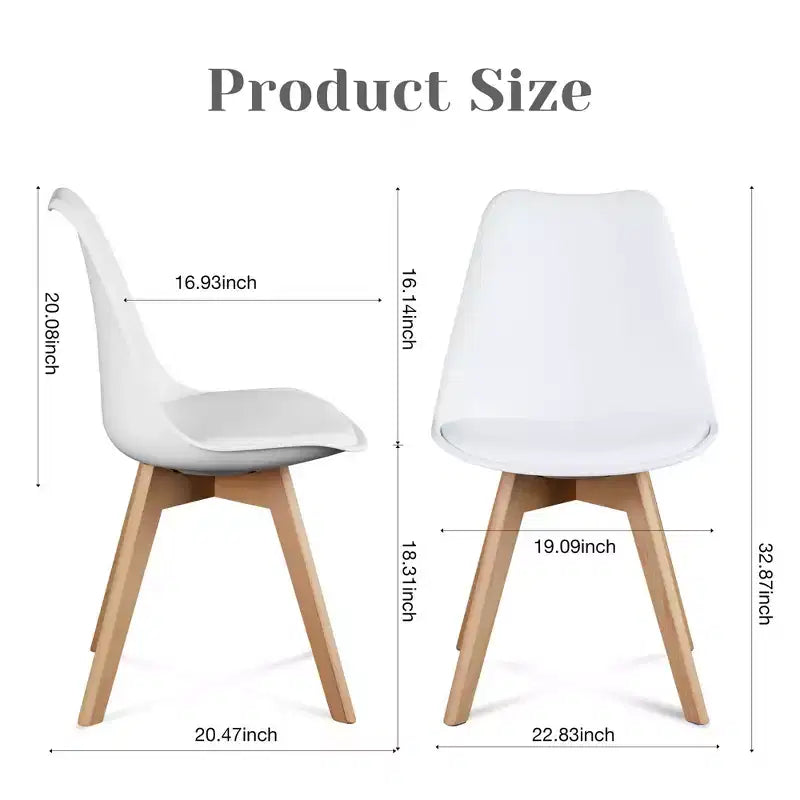 JIONJOY Set di 4 Sedie da Pranzo Imbottite