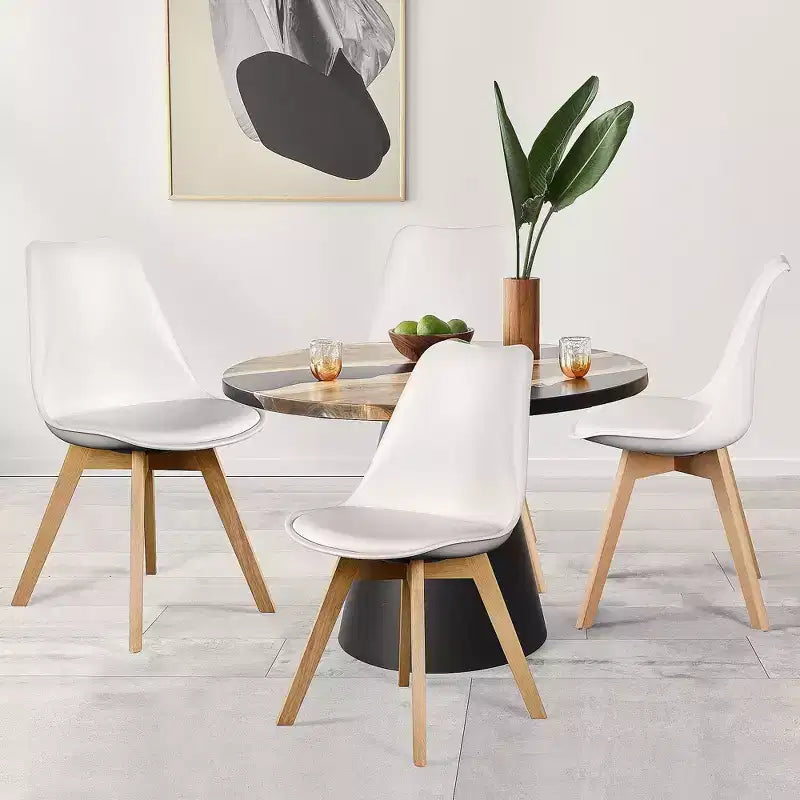 JIONJOY Set di 4 Sedie da Pranzo Imbottite