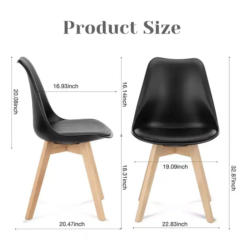 JIONJOY Set di 4 Sedie da Pranzo Imbottite